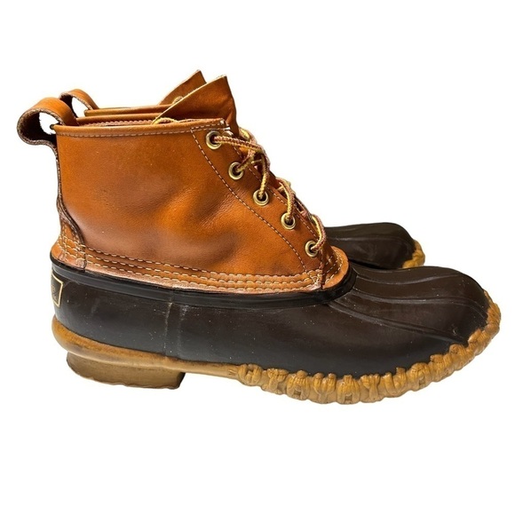 Vtg LL Bean Bean Boots 6" Leather Hunting Duck Boots Womens Size 8 - Picture 1 of 10